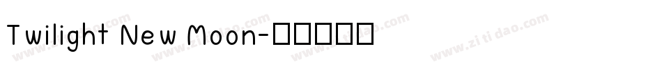 Twilight New Moon字体转换